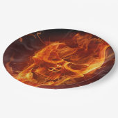 笑顔スカルハロウィーン ペーパープレート (アングル)