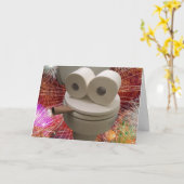 笑顔トイレ顔 カード (黄色い花)