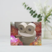 笑顔トイレ顔 ポストカード (スタンド正面)