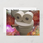 笑顔トイレ顔 ポストカード (正面/裏面)