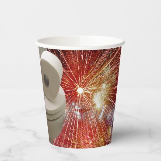 笑顔トイレ顔 紙コップ (左)