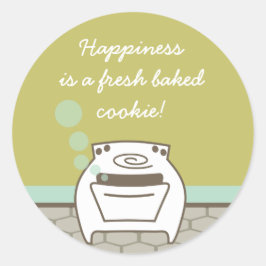 笑顔バブルオーブン料理ベーキングギフトラベル ラウンドシール