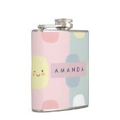 笑顔パステルパーソナライズされたスイーツかわいい フラスク (右)