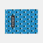 笑顔パーソナライズされたのクッキーモンスターパターン フリースブランケット (正面(横))