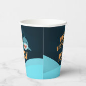 笑顔パーソナライズされたのサメ誕生日 紙コップ (右)