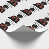 笑顔パーソナライズされたの女性の卒業 ラッピングペーパー (角)