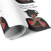 笑顔パーソナライズされたの女性の卒業 ラッピングペーパー (ロールコーナー)