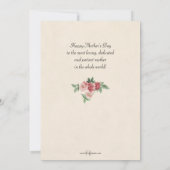 笑顔ビクトリアンの母と娘のホリデーカード シーズンカード (裏面)