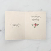 笑顔ビクトリアンの母と娘のホリデーカード シーズンカード (内部)