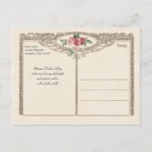 笑顔ビクトリアンの母と娘のホリデーポスト シーズンポストカード (裏面)