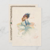 笑顔ビクトリアンの母と娘 シーズンポストカード (正面/裏面)