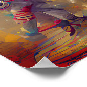 笑顔ピエロファンタジーアートイラストレーションポスター ポスター (角)