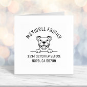 笑顔ピットブルドッグアーチファミリーアドレス セルフインキングスタンプ