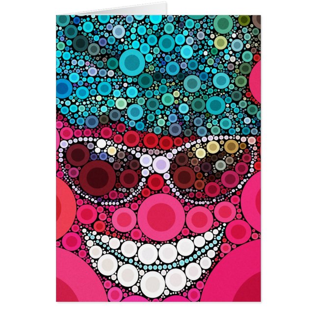 笑顔ファンキーのクール顔サングラスハットピンクブルー (正面)