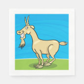 笑顔ヤギ紙ナプキンス スタンダードランチョンナプキン (正面)