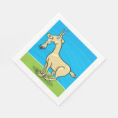 笑顔ヤギ紙ナプキンス スタンダードランチョンナプキン (角)