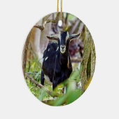 笑顔ヤギ セラミックオーナメント (右)