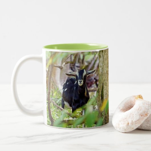 笑顔ヤギ ツートーンマグカップ (ドーナツ)