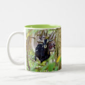 笑顔ヤギ ツートーンマグカップ (左)