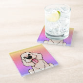 笑顔ラブラドール ガラスコースター (アングル)