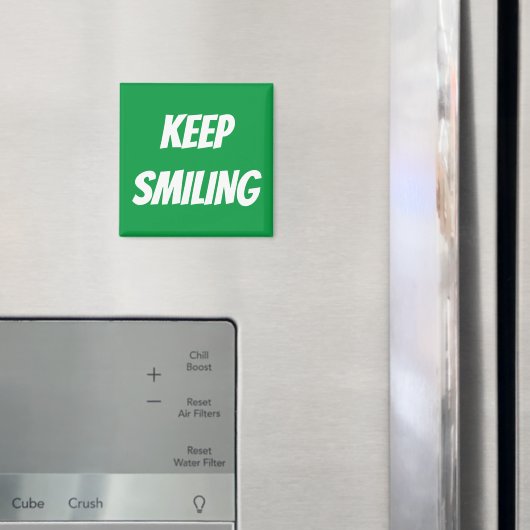 笑顔保の緑の白い磁石 マグネット (インサイチュ (冷蔵庫))