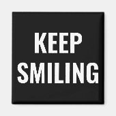 笑顔保、白黒磁石 マグネット (正面)