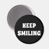 笑顔保、白黒磁石 マグネット (正面/裏面)