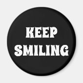 笑顔保、白黒磁石 マグネット (正面)