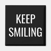 笑顔保、白黒磁石 マグネット (正面)