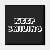 笑顔保、白黒磁石 マグネット (正面)