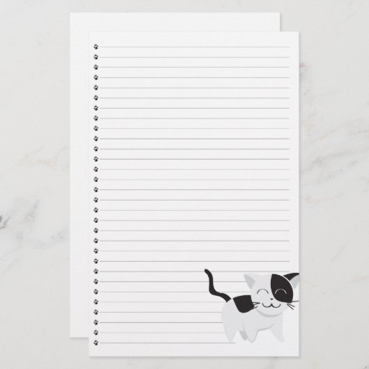 笑顔子猫並みペット文房具 便箋 (正面/裏面)