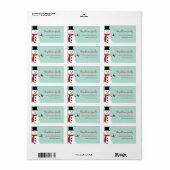 笑顔雪だるまホリデー住所 シール (フルシート)