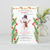 笑顔雪だるま招待状 招待状 (スタンド正面)