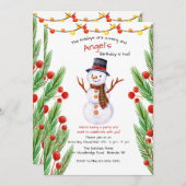 笑顔雪だるま招待状 招待状 (正面/裏面)