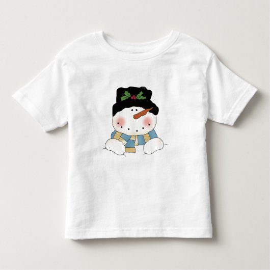 笑顔雪だるまTシャツとギフト トドラーTシャツ (正面)