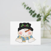 笑顔雪だるまTシャツとギフト ポストカード (スタンド正面)