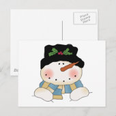 笑顔雪だるまTシャツとギフト ポストカード (正面/裏面)