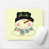 笑顔雪だるまTシャツとギフト マウスパッド (マウス)