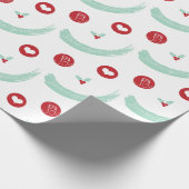 笑顔顔かわいい愛の平和の喜びカスタムギフトラップ ラッピングペーパー (角)