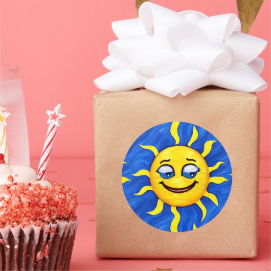 笑顔顔サニーサン ラウンドシール (パーティー)