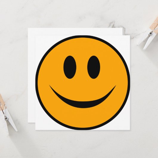 笑顔顔絵文字 カード (正面/裏面インサイチュ)