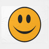 笑顔顔絵文字 フリースブランケット (正面(横))