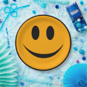 笑顔顔絵文字 ペーパープレート (パーティー)