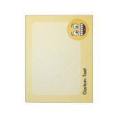 笑顔顔、口を開けるメモ帳 ノートパッド (回転)