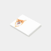 笑顔魅力的の犬の水彩イラストレーション ポストイット (アングル)