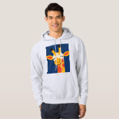 笑顔魅力的キリン – うれしよくはしゃぐいポートレート パーカ (正面フル)