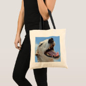 笑顔、ハッピーGreyhoundクローズアップ トートバッグ (正面(商品))