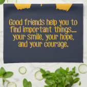 笑顔、希望、勇気 キッチンタオル (折り畳み)