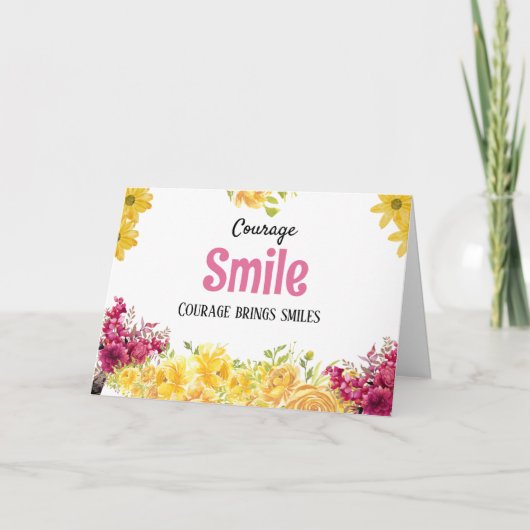 笑顔 患者への励まし がん カード (正面)