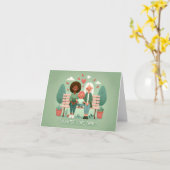 笑顔 愛 家族 カード (黄色い花)